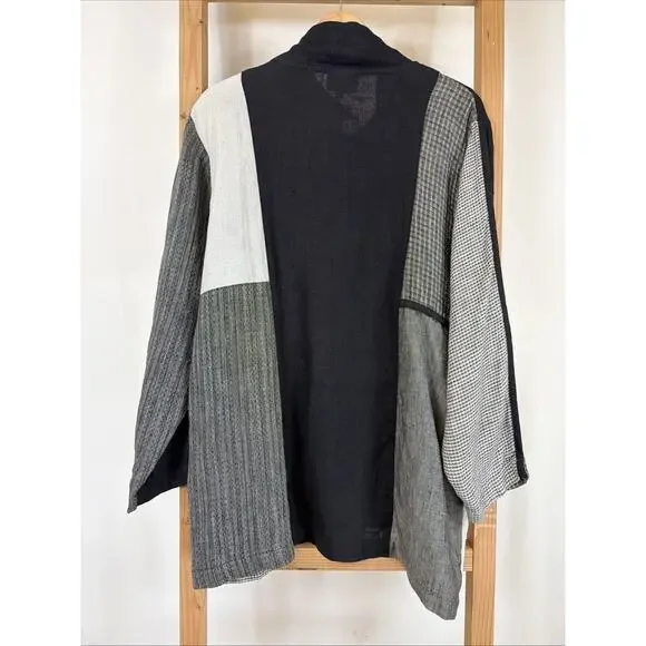 Vintage 90's Nannette Keller Mixed Button Up Jacket Tunic Top #1350 Size LARGE - Picture 6 of 7